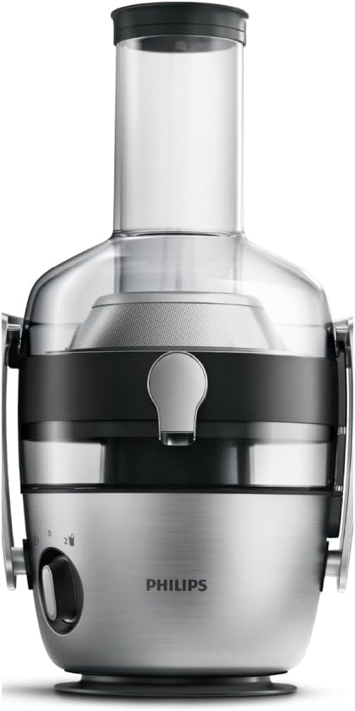 PHILIPS centrifugeuse, 1100 W, 2 L, Noir, Extracteur de Jus 3000, à cheminée XXL, Technologie FiberBoost pour jus lisse ou avec pulpe