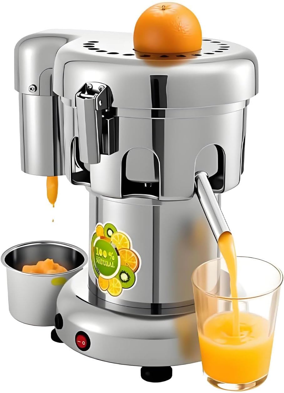 WTRYRN centrifugeuse, 200 W, 110 V/220 V, 30-40 dB, 110 V, Argenté, Extracteur de jus électrique en Acier Inoxydable pour Fruits et légumes