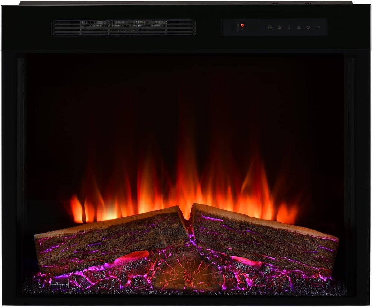 DIMPLEX cheminée électrique, 2 KW, Noir, Spark 28'' Insert de Cheminée Murale Effet Flamme LED Optiflame