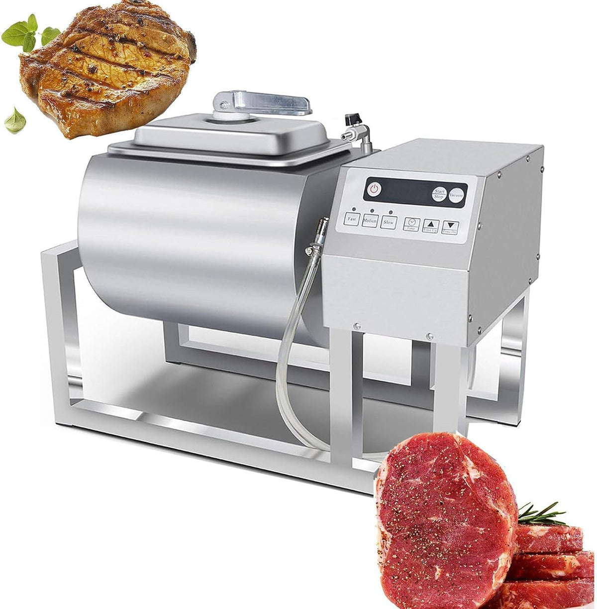 ZenSeFarin Bains-marie sous vide, 18 L, Acier inoxydable, Argenté, Marinateur à Viande Commercial en Acier Inoxydable