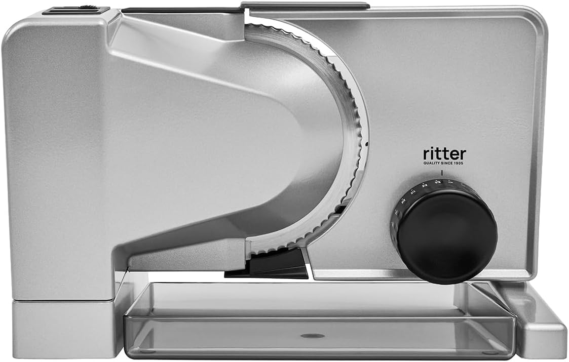 ritter trancheuse électrique, Noir, serano 7 Duo Plus, trancheuse à jambon électrique universelle tout métal avec deux lames