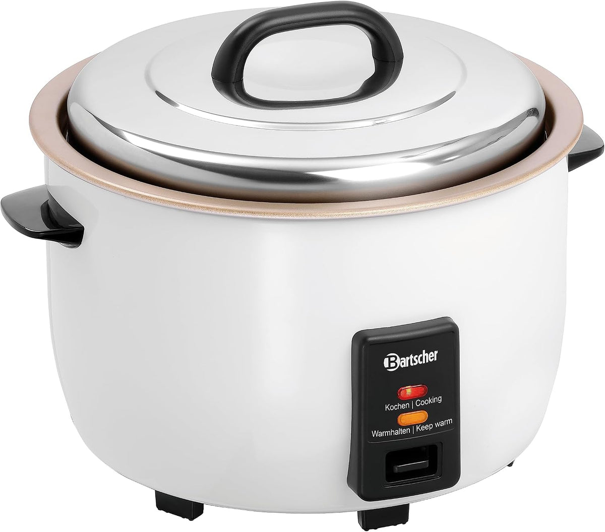 Bartscher Cuiseurs à riz, 8 litre(s), 1,95 kW, 230, 8 L, Acier inoxydable / Revêtu, Blanc, 150533 CUISEUR A RIZ W