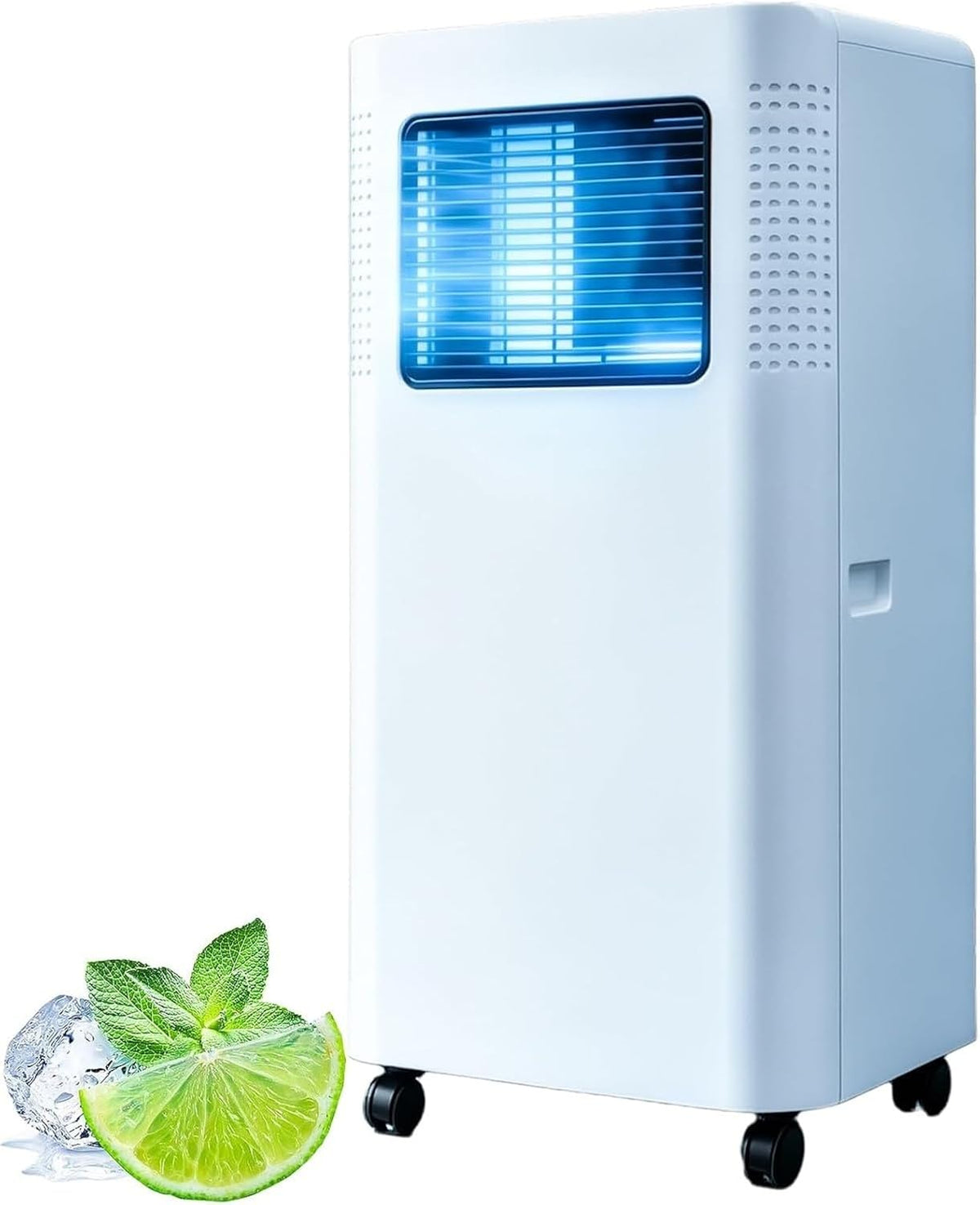 climatiseur portable LCAIHONG, 8000 BTU, Noir, Climatiseur Mobile Silencieux, 3-en-1 avec Déshumidificateur et Ventilateur