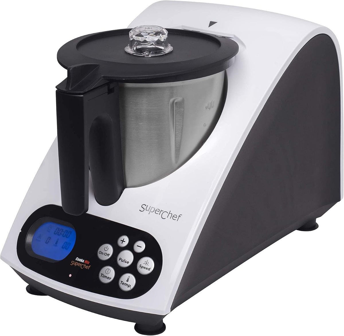 SuperChef robot de cuisine, 1100 W, 500 W, 2 Litres, Noir, VA1500 Cook&Mix, Bol de de Capacité Réelle, 10 Vitesses