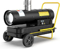 DAHTEC Radiateurs soufflants, 30 kW, 50 L, Noir, Indirect Chauffage Diesel - Grand Réservoir pour Ateliers