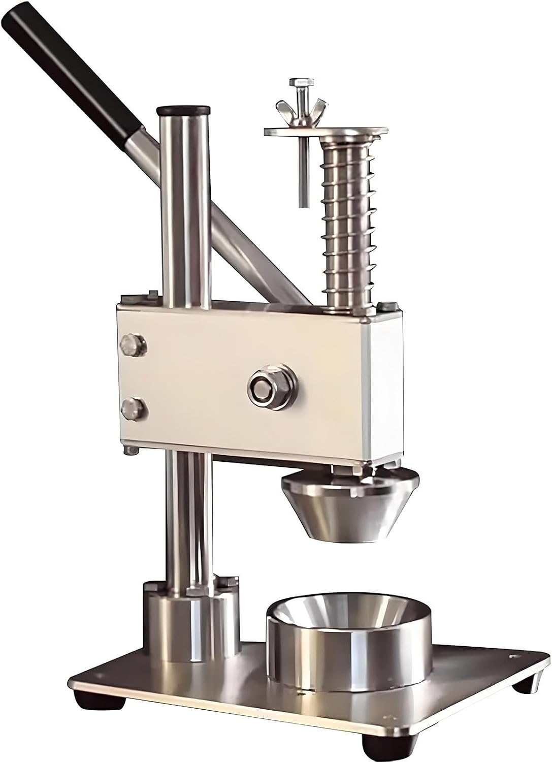 LMzythrop Moules à tartes, XZD-206, Acier inoxydable 304, Noir, Moule Tartelette, Machine à Presser La Pâte Manuelle XZD206