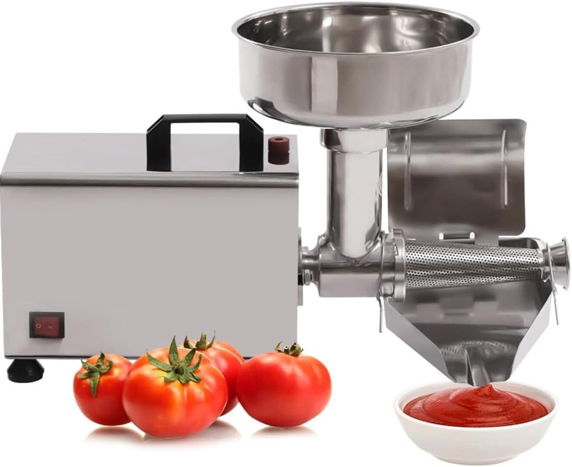 FENGSSLL Passoires alimentaires, 450 W, 220 V, Argenté, Machine commerciale de passoire à tomates, presse-fruits électrique