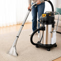 WEIZIIA canapé, 220–240 V, 40 L, 10 L, Argenté, Shampouineuse Tapis, Injecteur Extracteur Professionnel, Réservoir d'Eau Propre séparé