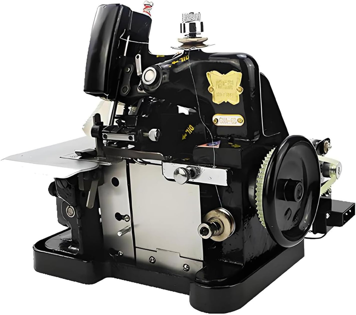 YZRDCXM surjeteuse, 255*210*270 mm, Noir, et machine à coudre industrielles, machine à coudre, haute vitesse 3000 SPM avec cadre en métal