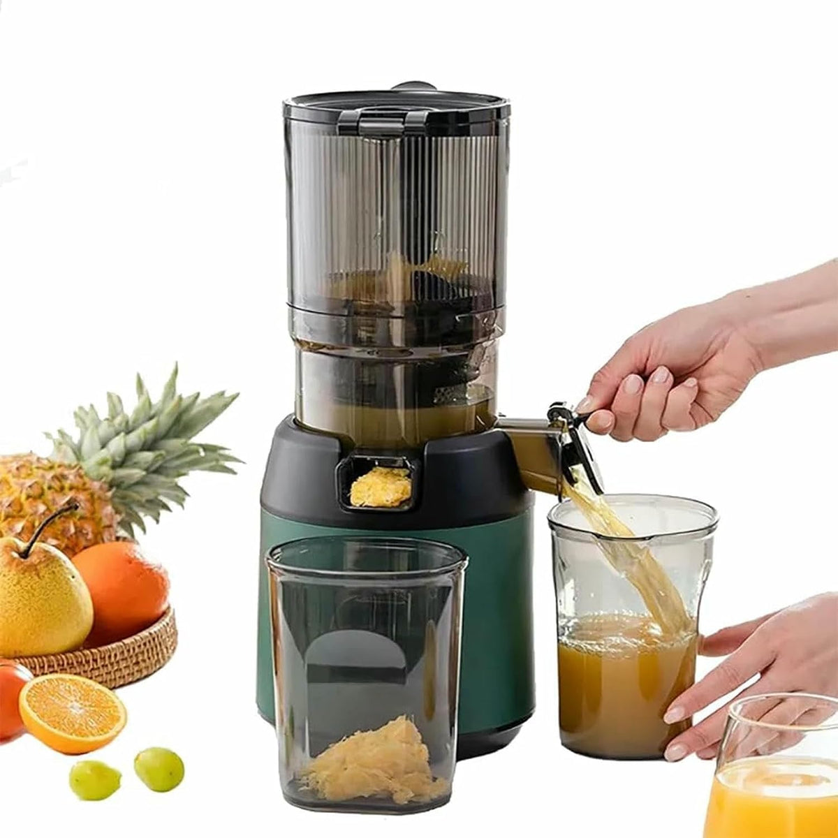 VYUJHNBG presse-agrumes, Noir, Extracteur de jus Professionnel à Froid par Mastication Lente