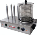 Beckers Appareils à hot dog, 528x337x400 mm, 1100 Watt / 220 ~ 240 V / 50Hz, Noir, Machine à Hot-Dogs Professionnelle HD-01