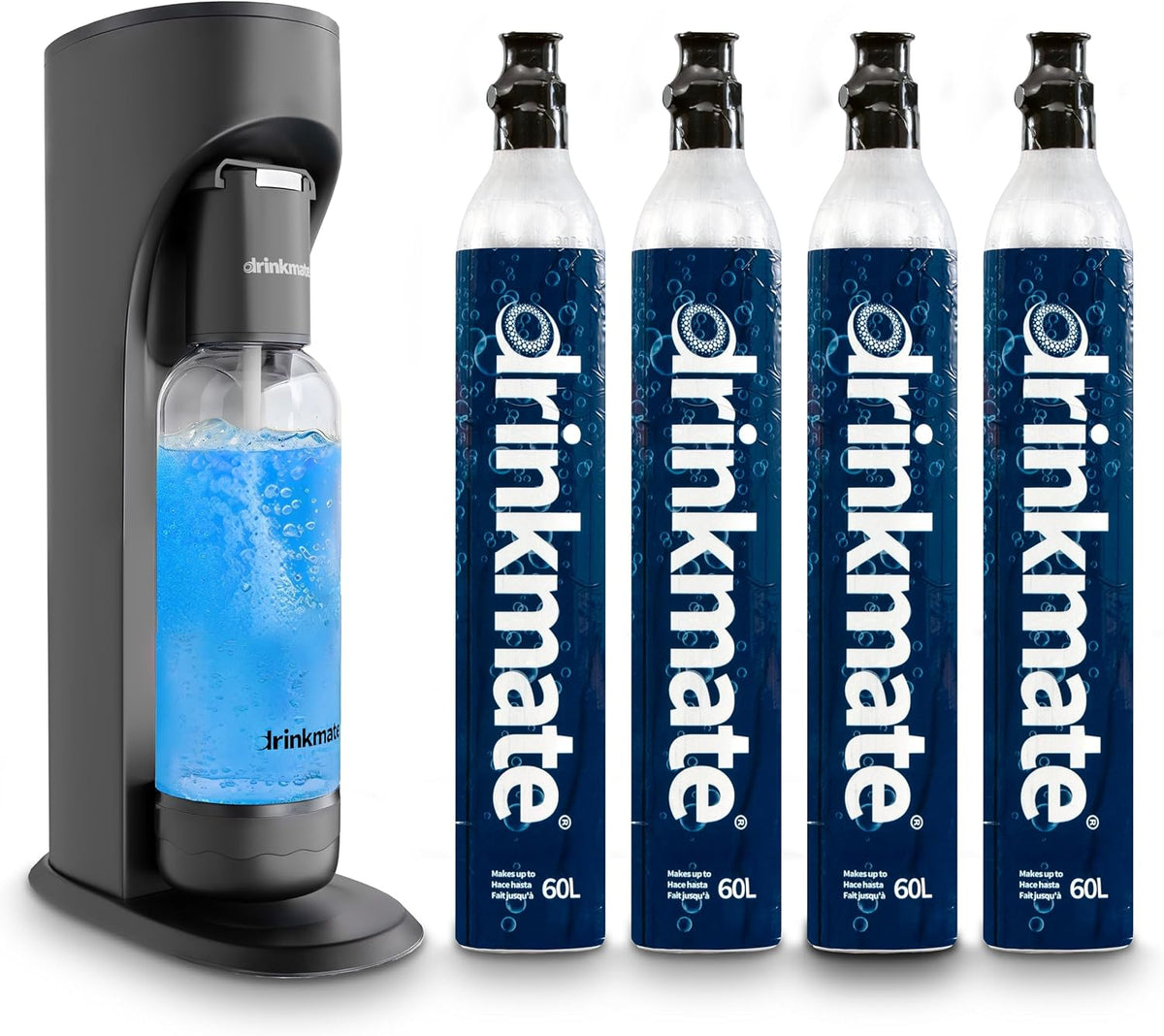 DrinkMate Machines à eau pétillante et sodas, Marron, OmniFizz Machine à eau pétillante et à soda, gazéifie n'importe quelle boisson