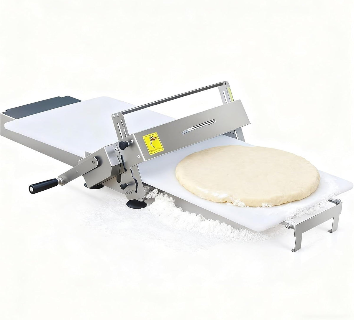 Beachtiful Laminoirs à pâte, 90 × 40 cm, Acier inoxydable + PE, Gris, Laminoir à pâte à Croissants, laminoir à pâte Professionnel