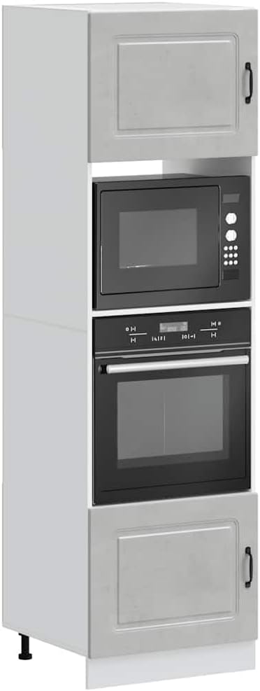 Runheo armoire, 60 x 57 x 207 cm, bois, gris béton