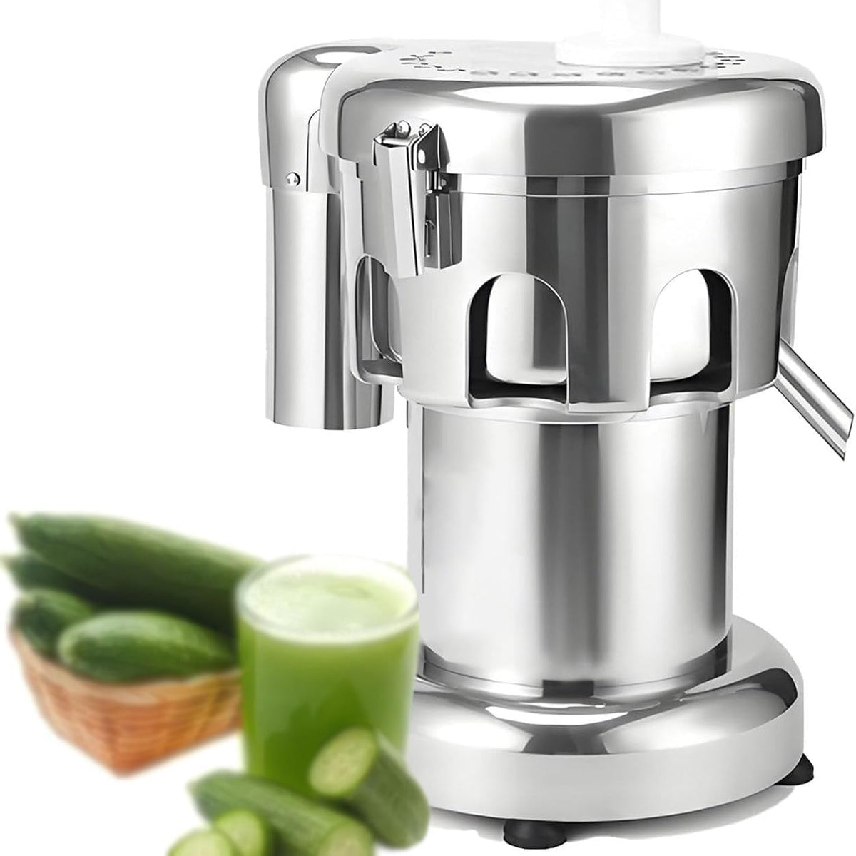 IYUESQ centrifugeuse, 370 W ou 550 W (selon le modèle), 2800 TR/Min, Argenté, Extracteur de jus Professionnel pour Fruits et légumes
