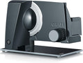 GRAEF. trancheuse électrique, 20 mm, Argenté, GRAEF Trancheuse STYLE S12002 noire, lame ondulée inox, coupe réglable 0