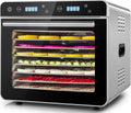 Kwasyo déshydrateur alimentaire, 700 W, Argenté, Deshydrateur Alimentaire Avec 8 Plateaux Inox, Minuteur 24H