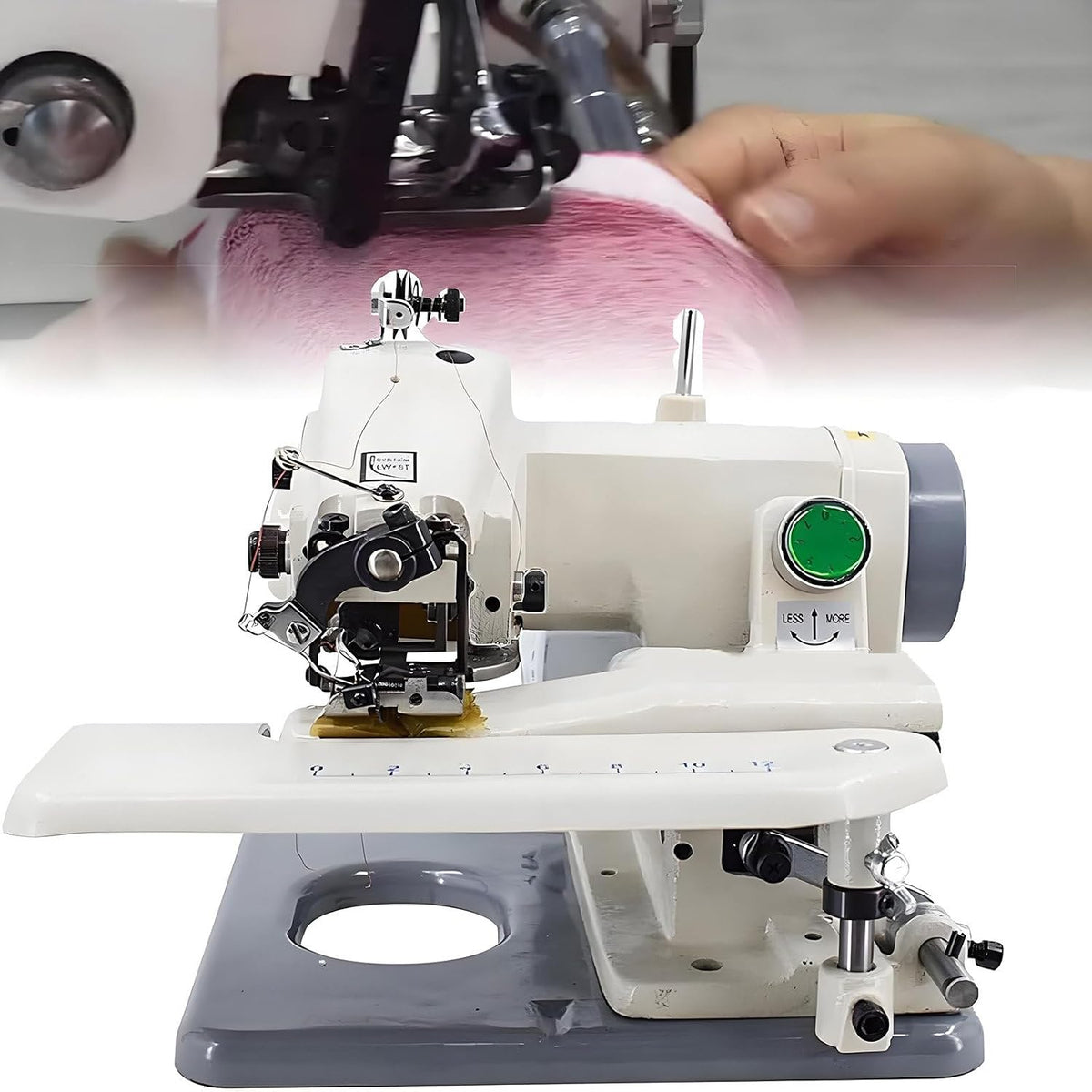 GUTYGIO machine à coudre, 1200 TR/Min, Gris, Machine à ourler Invisible pour Points Invisibles, Ourlet Facile pour Pantalons