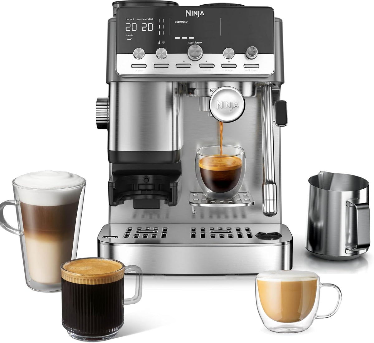 NINJA machine à café, Noir/Argenté, Luxe Café Mini 2-en-1