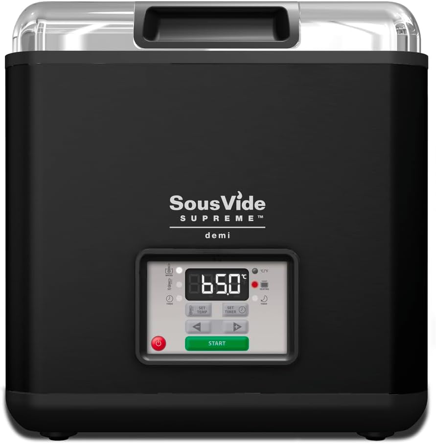 Louis Tellier Bains-marie sous vide, 28,5 x 22,5 x 16 cm, Noir, SousVide Supreme™ Bain-Marie, Cuisson Sous Vide Précise et Professionnelle