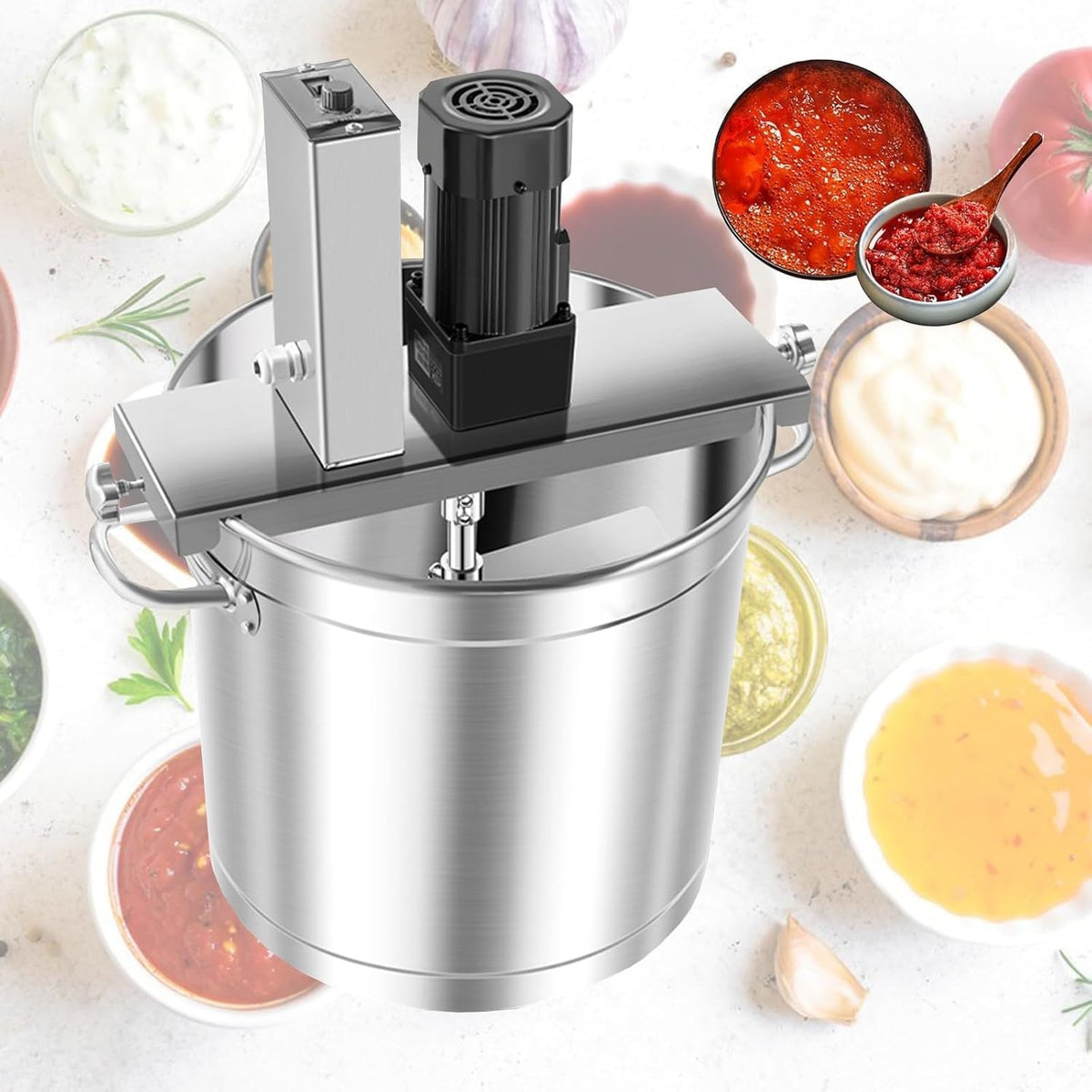 DLLDQBD blender, 20 L, 25 L, 40 L, 30 x 30 cm, 20 L, Noir, Mixeur électrique professionnel, mélangeur auto-amovible