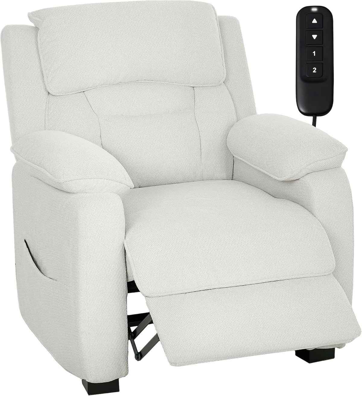 HOMCOM Fauteuils relaxants, Gris, Fauteuil Relax Électrique, Fauteuil Inclinable, Port USB