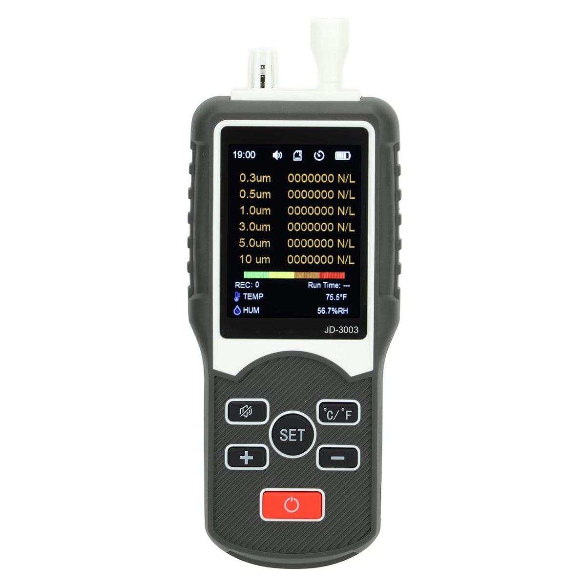 Yobadam Appareils de mesure de la qualité de l'air intérieur, ABS, Noir, Moniteur de qualité de l'air, Testeur de Particules