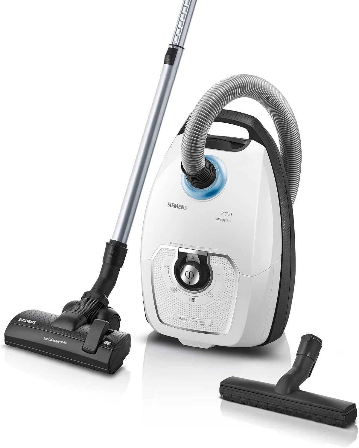 SIEMENS Aspirateurs traîneaux, 650 W, Noir, VSZ7442S Aspirateur Aspirateur réservoir cylindrique Sec Sac à poussière