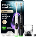 PHILIPS Soniques, Blanc/Noir, Sonicare DiamondClean 8500 nouvelle génération, brosse à dents électrique avec capteur de pression