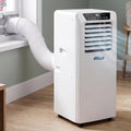 climatiseur portable QINLIGAO, 9000 BTU, 55 DB, Blanc, avec Contrôle LED, roulettes 360° et Kit Fenêtre, Chambres