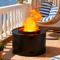 Sushangmao cheminée électrique, 120 W, 30 cm, Acier inoxydable 304, Noir, Hauteur De Flamme Et Débit De Brume Réglables /11.8in
