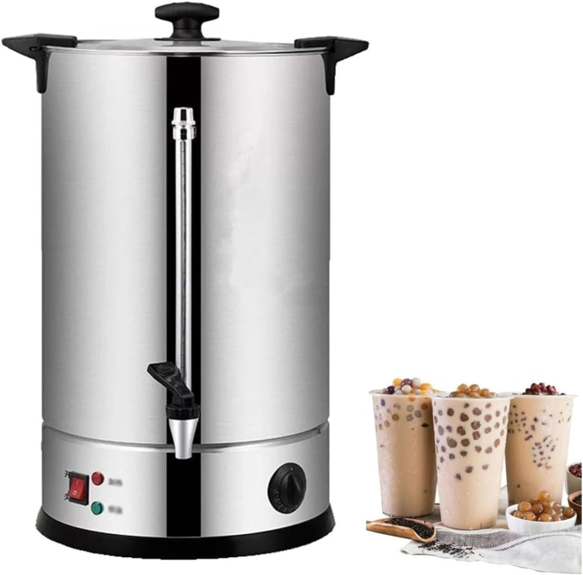 YXCMD distributeur d'eau chaude, 1 800 W (ébullition rapide) et 1 200 W (mode économie d'énergie), 110-220 V / 50 Hz, 60 Hz, 45 L, Noir, Professionnel