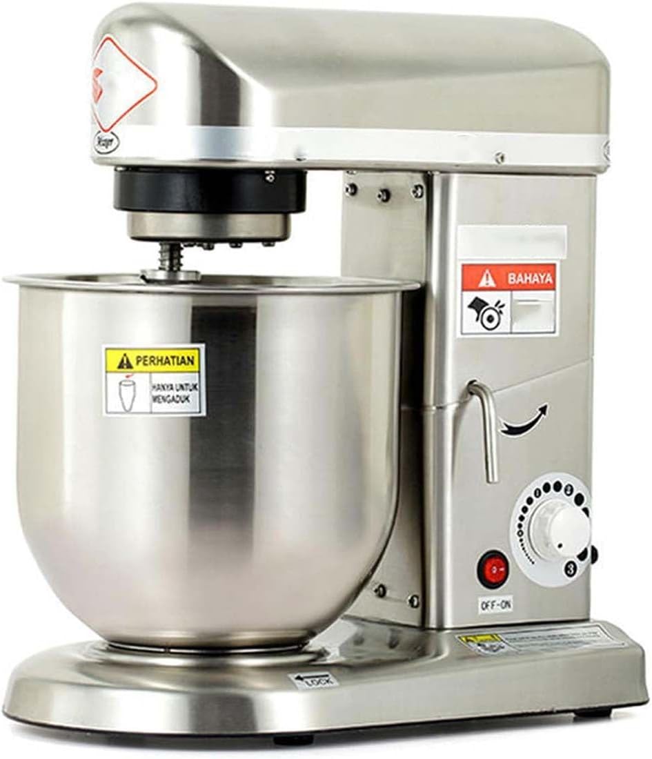 Pétrin robot pâtissier, 5 L/7 L/10 L, 350 W/500 W/500 W, 5 L, 7 L, 10 L, Acier inoxydable, Noir, professionnel
