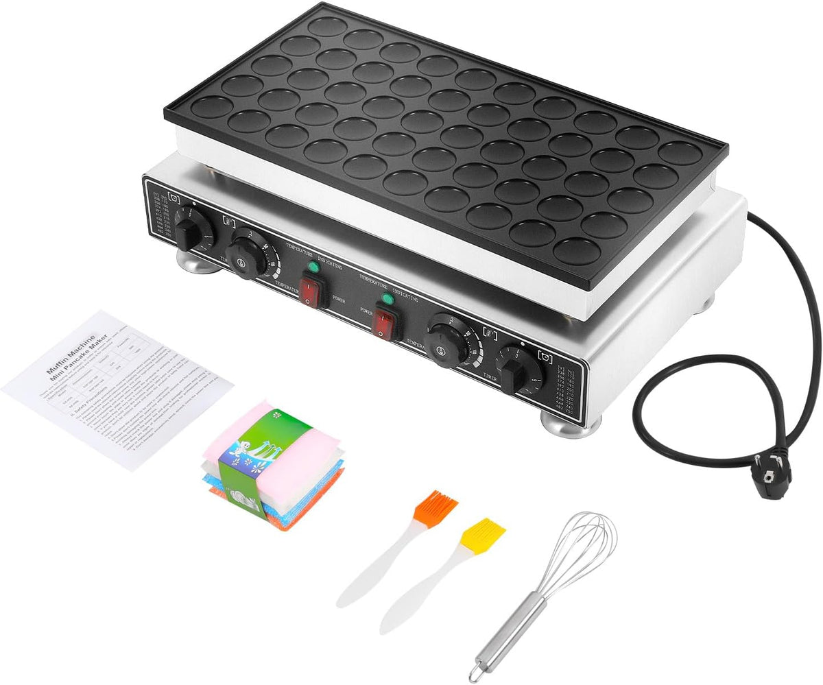 RibasuBB Machines à Quesadilla, 54 x 29 x 16,5 cm., 1800 W., 220 V., acier inoxydable alimentaire., argenté, noir