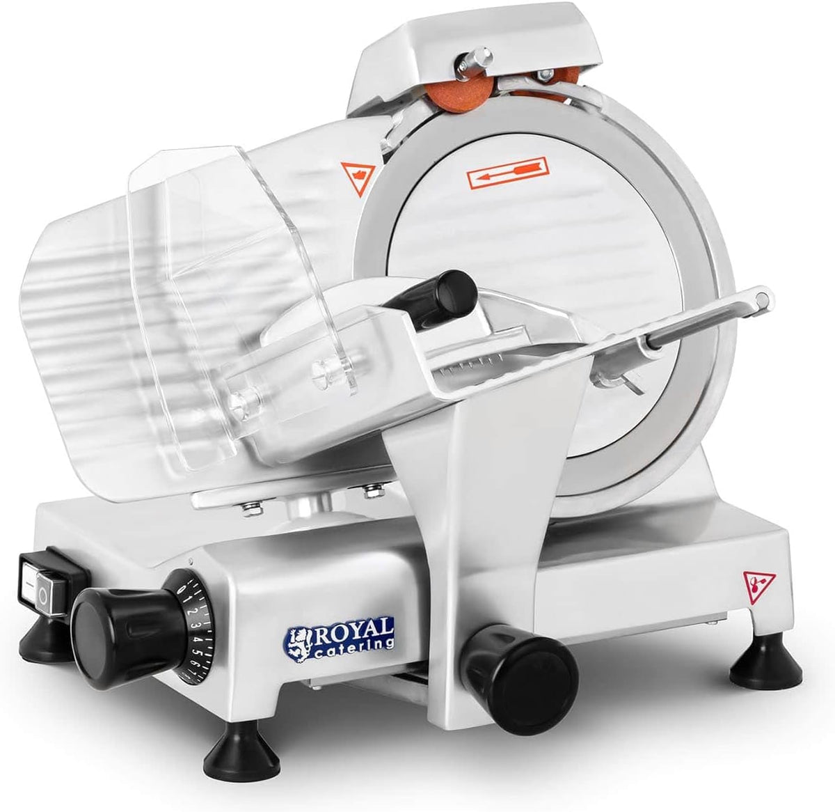 Royal Catering trancheuse électrique, 220 mm, 120 W, 12 mm, 300 tr/min, Noir, Tranches 0, Affûteur Intégré
