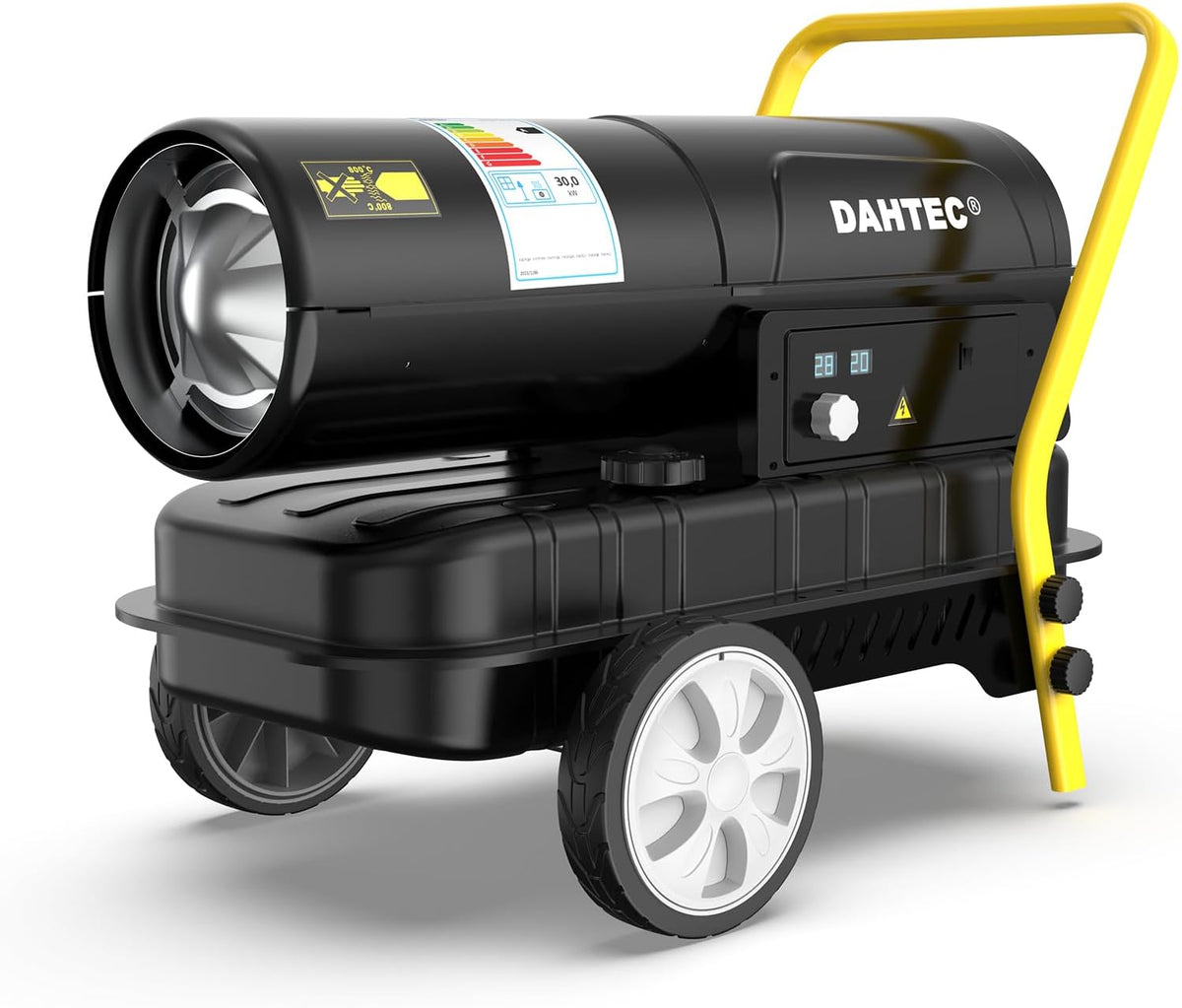DAHTEC Radiateurs soufflants, BGO1601-30PLUS, 76 dB, 30 kW, 420 m, Noir, Chantiers, Agricole