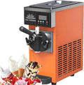 UORDBY sorbetière, 450 W, 2,5 L, 1 L, Orange, Machine à Glace Professionnelle, comptoir, trémie réfrigérée +