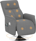 HOMCOM Fauteuils et sièges de massage, Gris, Fauteuil Relax Massant Électrique, Repose-Pieds Réglable