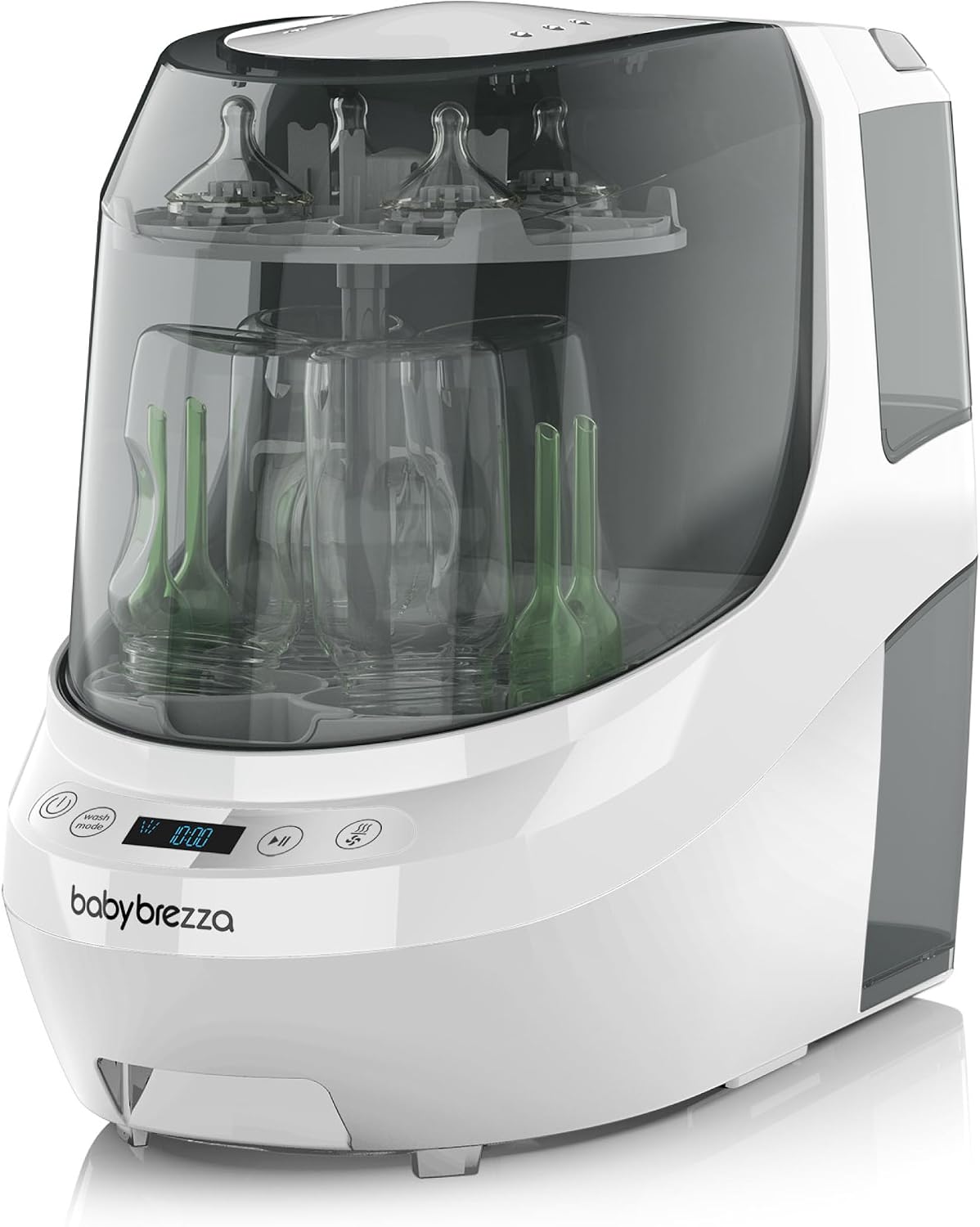 Baby Brezza Stérilisateurs, Blanc, - Lave-biberons Bottle Washer Pro - lave, stérilise et sèche automatiquement biberons et accessoires de tire-lait