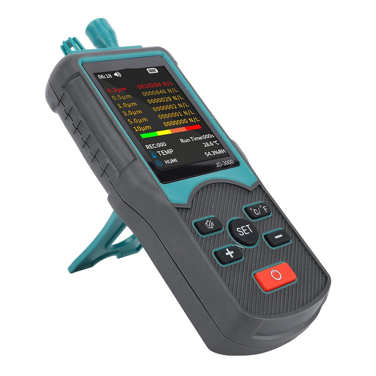 Fafeicy Appareils de mesure de la qualité de l'air intérieur, Noir, Détecteur de la qualité de L'air du Compteur de Particules de Poussière PM2