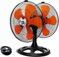 Ventilateur ventilateur sur pied, 500 x 420 x 650 mm, 220 V, 35 dB, 65 cm, Orange, Sur Pied Pas Cher 360° À Double Convient À Un Usage Professionnel